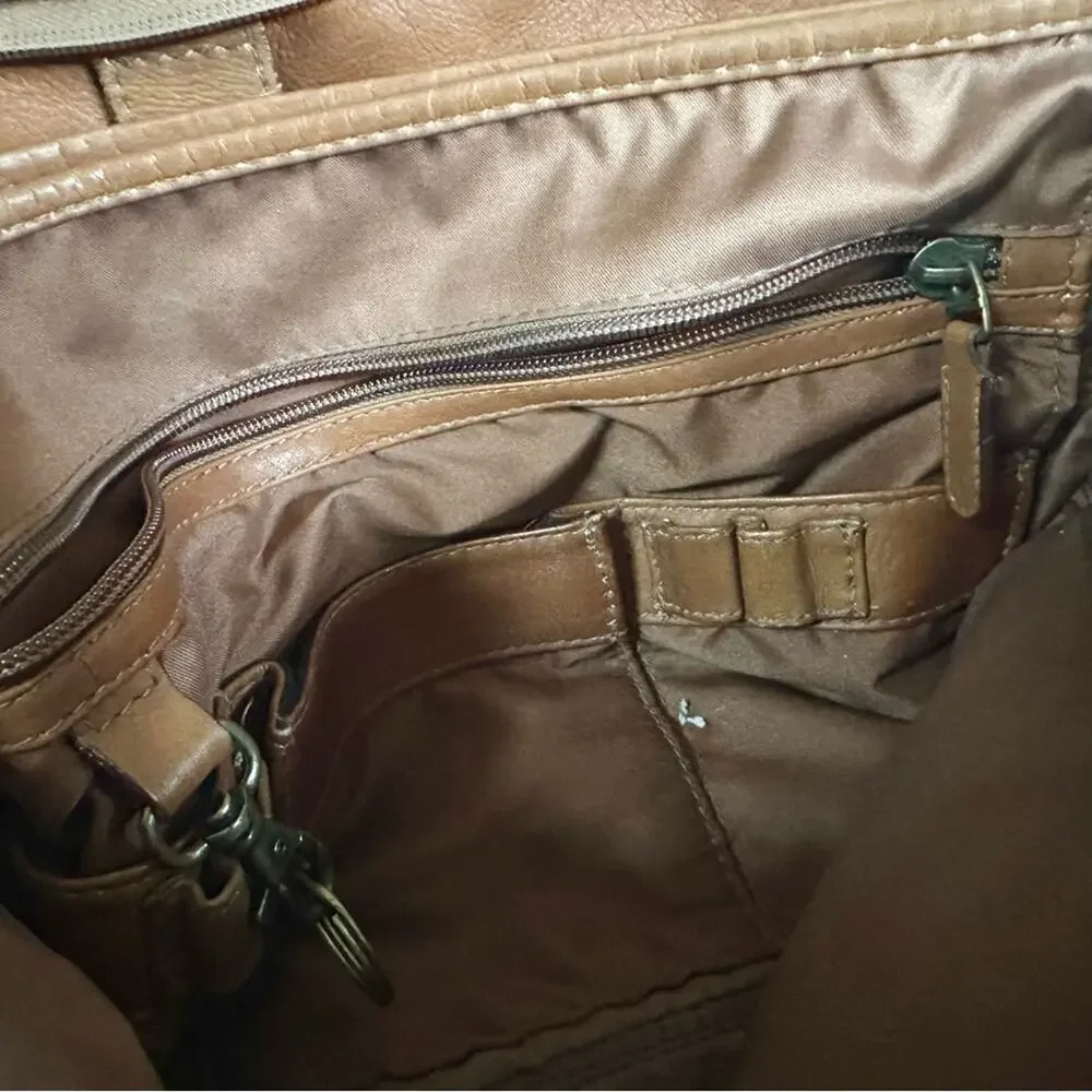 Dorado Brown Leather Messenger Bag Briefcase Satchel Laptop Work Bag Vintage